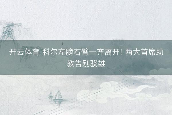 开云体育 科尔左膀右臂一齐离开! 两大首席助教告别骁雄
