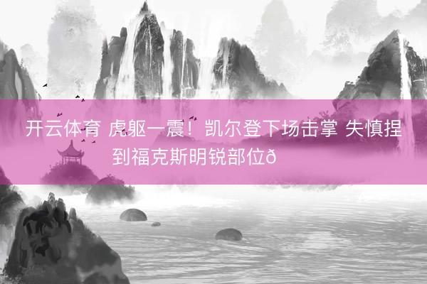 开云体育 虎躯一震！凯尔登下场击掌 失慎捏到福克斯明锐部位🐔