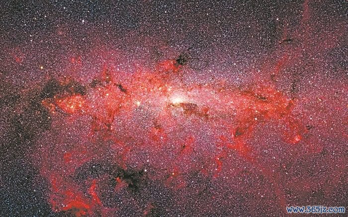 斯皮策空间千里镜不雅测到的星河系中心的恒星。图片开端：好意思国国度航空航天局/加州理工学院喷气鼓吹实践室